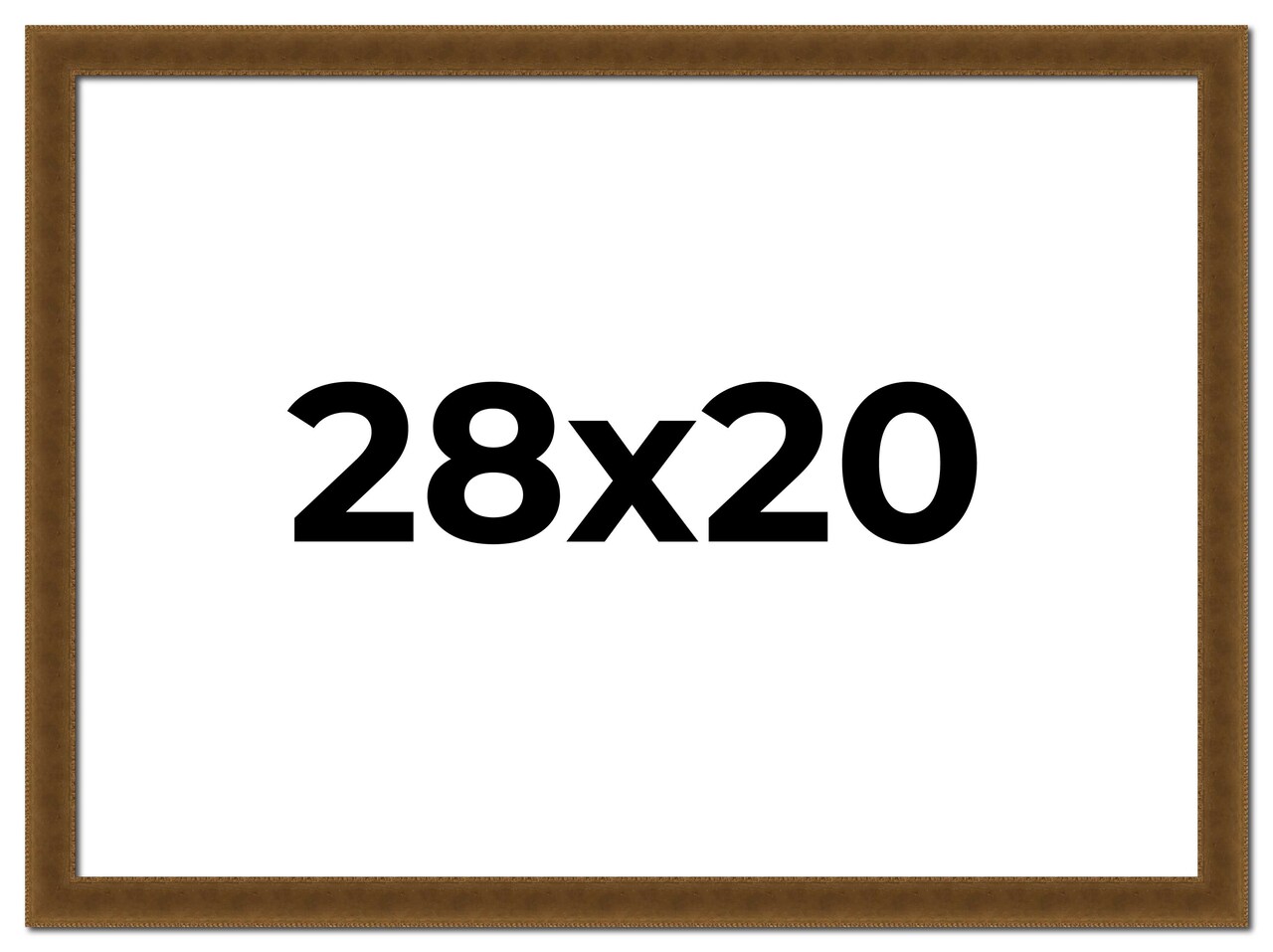 20x28 Flat Picture Frame with UV-Resistant Acrylic & Acid Free Backing, Available in 4 Finishes - Black, Brown, Gold, and Silver